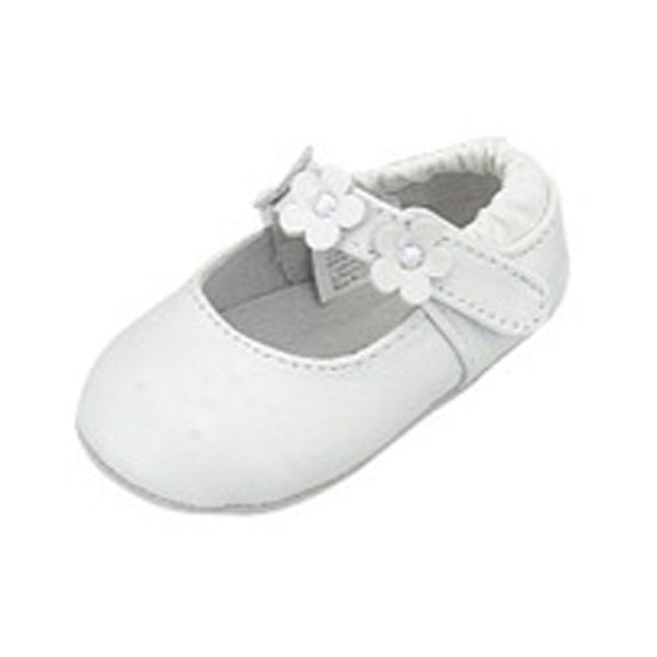 Baby Toddler Girls White Flower Ballerina Style Summer Shoes Size 0-5 - SophiasStyle.com